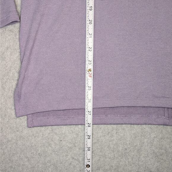 Banana Republic Purple V Neck Sweater L Long Sleeve Lightweight Knit Pullover - Picture 7 of 14